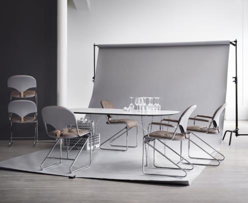 Fauteuil Sam chrome naturale truffe
