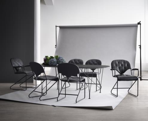 Table à manger Inter noire noire